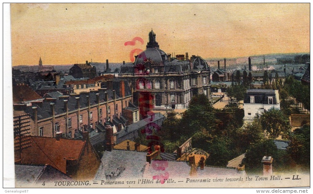 59 - TOURCOING -  PANORAMA VERS L' HOTEL DE VILLE - Tourcoing