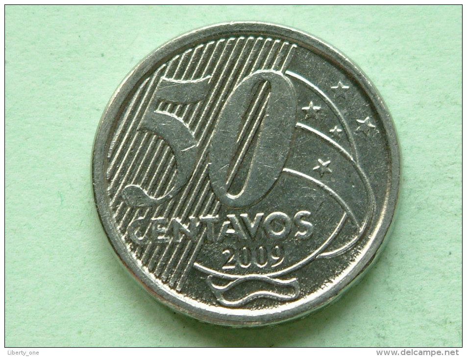 2009 - 50 Centavos - KM 651a ( Uncleaned - For Grade, Please See Photo ) ! - Brésil