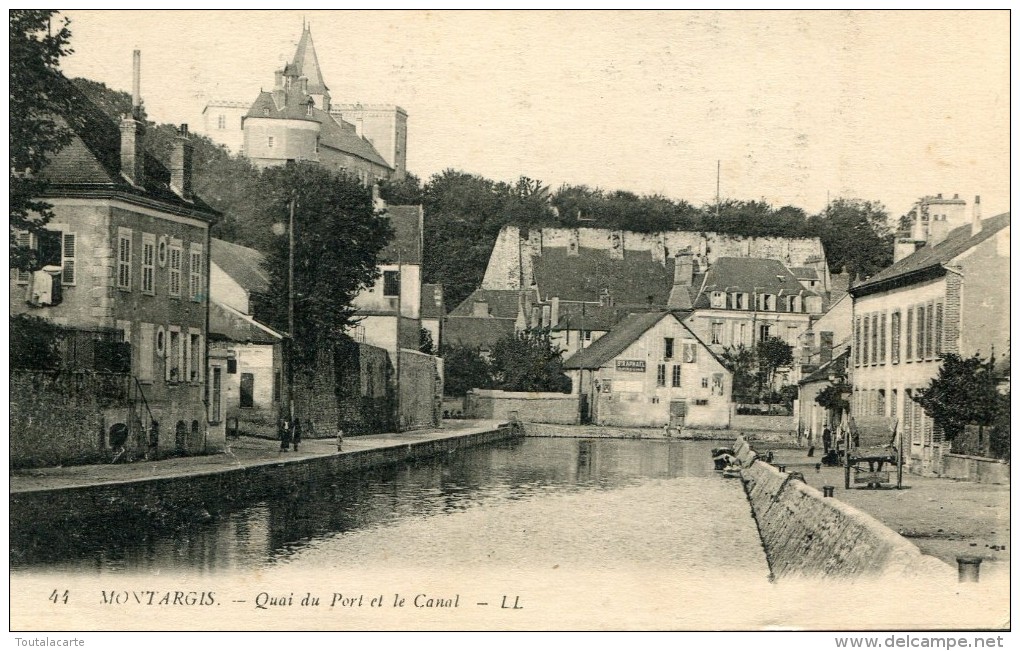 CPA 45 MONTARGIS QUAI  DU PORT ET LE CANAL 1915 - Montargis