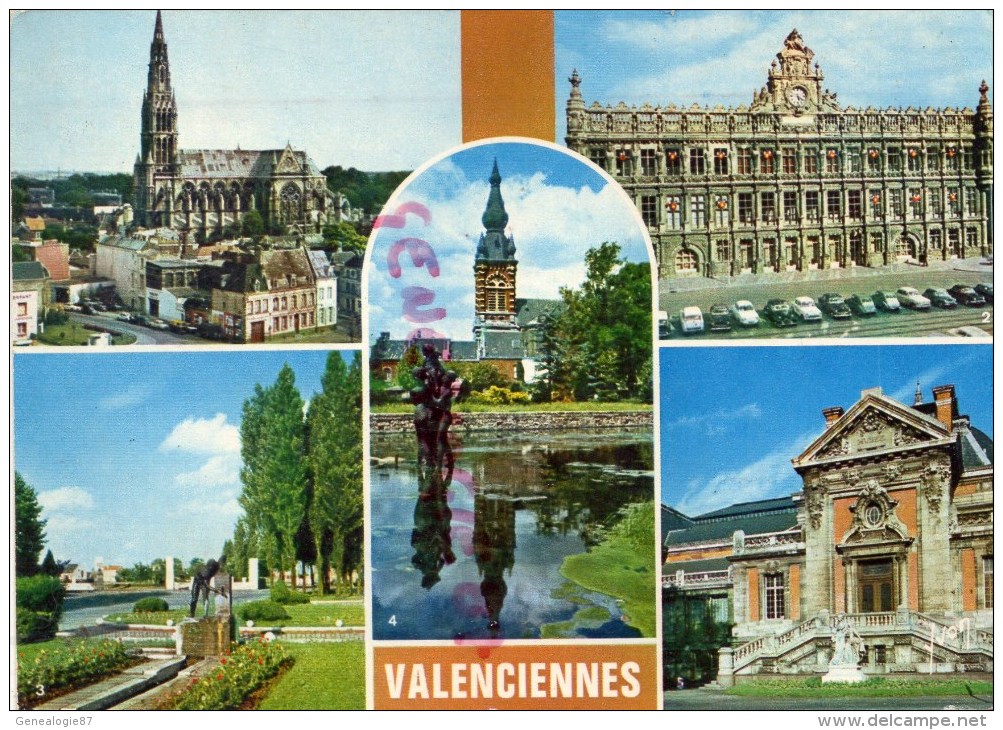 59 - VALENCIENNES - BASILIQUE DU SAINT CORDON- HOTEL DE VILLE- EGLISE ST MICHEL- MUSEE -FLORALIES-1966 - Valenciennes