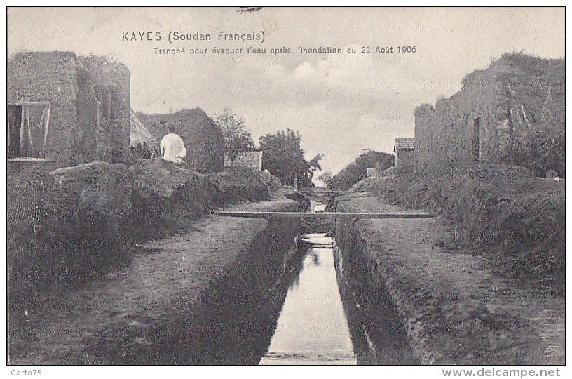 Afrique - Soudan - Kayes - Inondations 1906 - Tranchée D'évacuation - Sudan