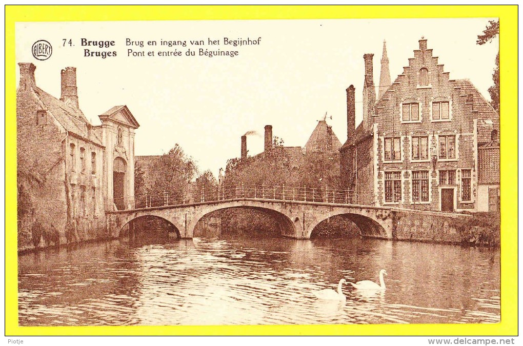 * Brugge - Bruges (West Vlaanderen) * (Albert, Nr 74) Brug En Ingang Van Het Begijnhof, Pont Et Entrée Béguinage, Cygne - Brugge