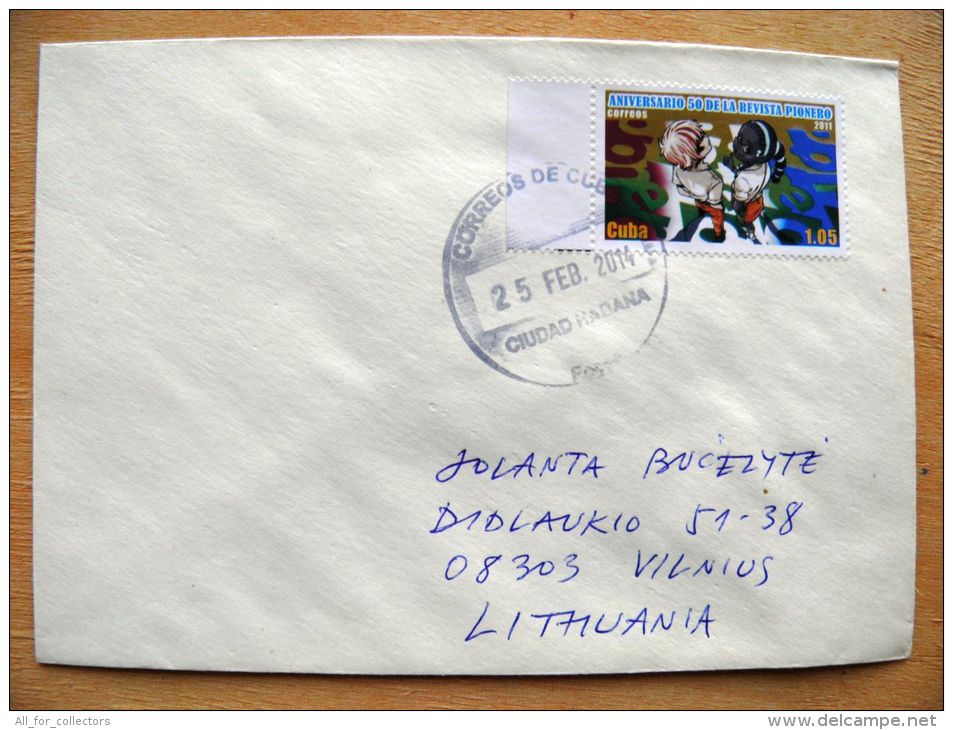 Postal Used Cover Sent  To Lithuania,  2011 Children Pioneer Revista Pionero - Covers & Documents