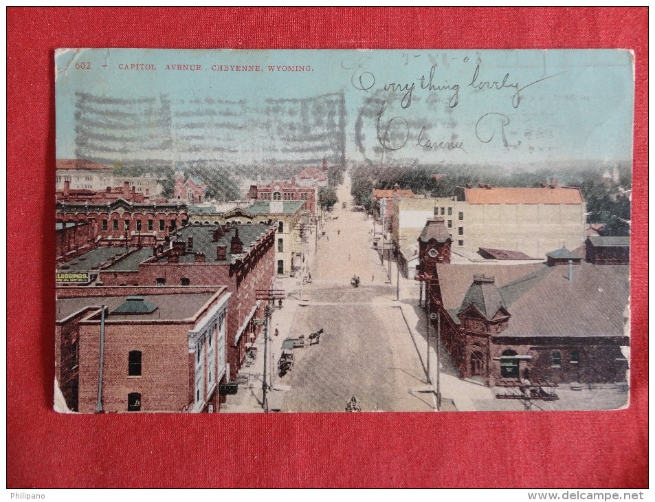 - Wyoming > Cheyenne Capitol  Avenue 1908 Cancel  Ref 1268 - Cheyenne