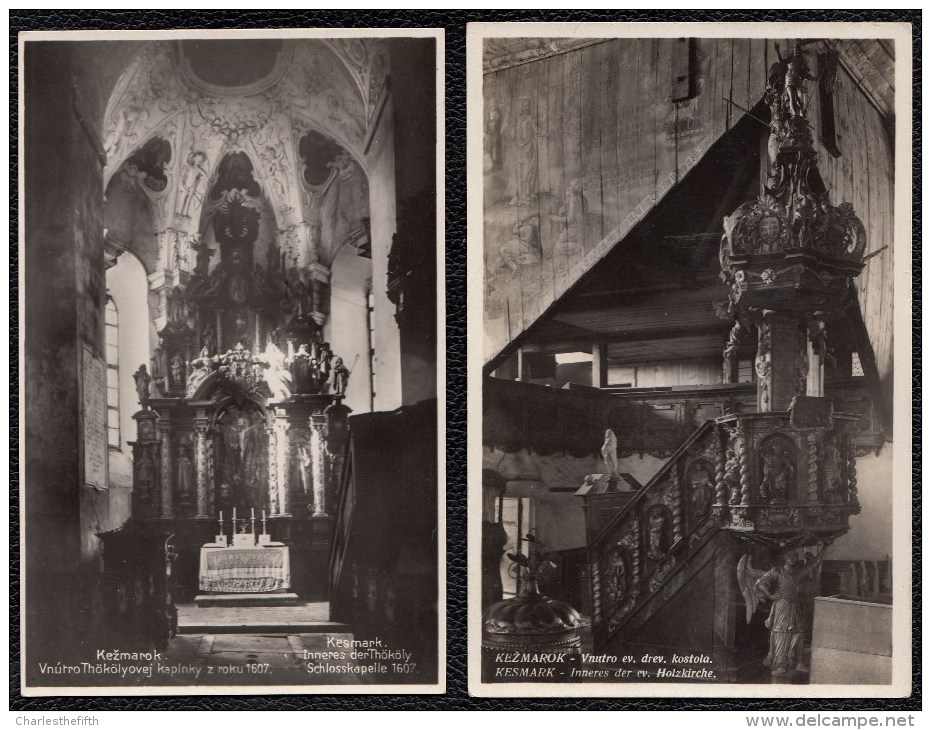 2 X CPA Kesmark Inneres Der Evang Holzkirche & Schlosskapelle - Slovaquie