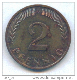 F2501 / - 2 Pfening 1966 ( D ) - FRG , Germany Deutschland Allemagne Germania - Coins Munzen Monnaies Monete - 2 Pfennig