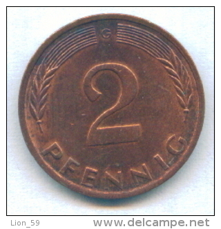 F2504 / - 2 Pfening 1975 ( G ) - FRG , Germany Deutschland Allemagne Germania - Coins Munzen Monnaies Monete - 2 Pfennig