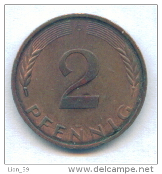 F2505 / - 2 Pfening 1979 ( G ) - FRG , Germany Deutschland Allemagne Germania - Coins Munzen Monnaies Monete - 2 Pfennig