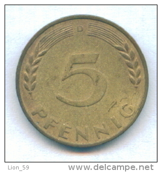 F2511 / - 5 Pfening 1950 ( D ) - FRG , Germany Deutschland Allemagne Germania - Coins Munzen Monnaies Monete - 5 Pfennig