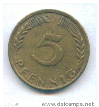 F2513 / - 5 Pfening 1950 ( J ) - FRG , Germany Deutschland Allemagne Germania - Coins Munzen Monnaies Monete - 5 Pfennig