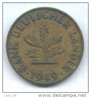 F2515 / - 10 Pfening 1949 ( D ) - FRG , Germany Deutschland Allemagne Germania - Coins Munzen Monnaies Monete - 10 Pfennig