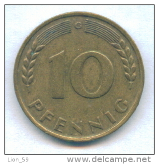 F2516 / - 10 Pfening 1949 ( G ) - FRG , Germany Deutschland Allemagne Germania - Coins Munzen Monnaies Monete - 10 Pfennig