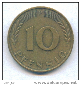 F2535 / - 10 Pfening 1950 ( D ) - FRG , Germany Deutschland Allemagne Germania - Coins Munzen Monnaies Monete - 10 Pfennig