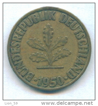 F2536 / - 10 Pfening 1950 ( G ) - FRG , Germany Deutschland Allemagne Germania - Coins Munzen Monnaies Monete - 10 Pfennig
