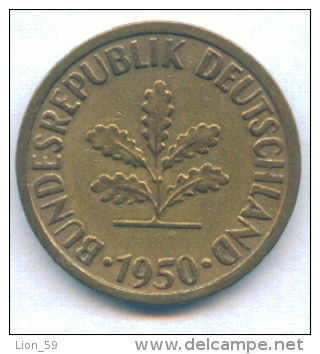 F2537 / - 10 Pfening 1950 ( J ) - FRG , Germany Deutschland Allemagne Germania - Coins Munzen Monnaies Monete - 10 Pfennig