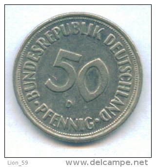 F2539 / - 50 Pfening 1950 ( D ) - FRG , Germany Deutschland Allemagne Germania - Coins Munzen Monnaies Monete - 50 Pfennig