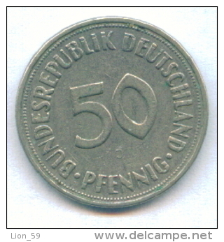 F2541 / - 50 Pfening 1950 ( J ) - FRG , Germany Deutschland Allemagne Germania - Coins Munzen Monnaies Monete - 50 Pfennig