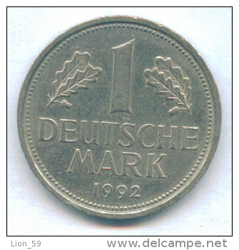 F2545 / - 1 Mark 1992 ( F ) - FRG , Germany Deutschland Allemagne Germania - Coins Munzen Monnaies Monete - 1 Mark