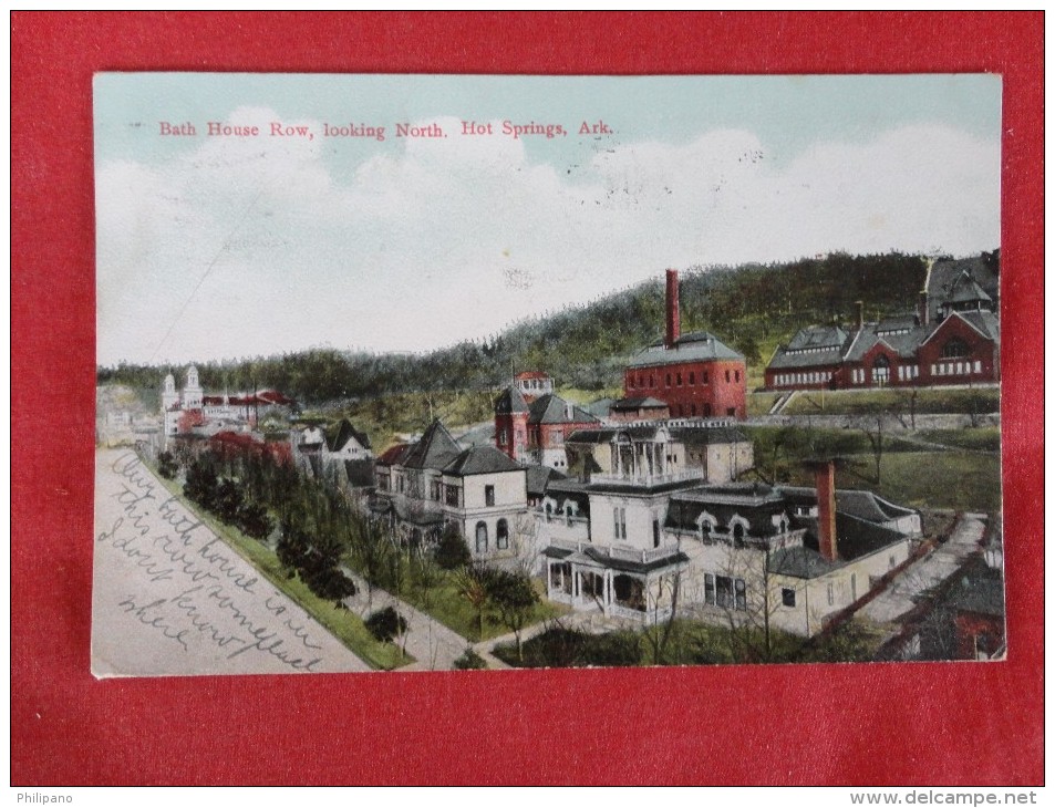 Arkansas > Hot Springs  Bath House Row   1908 Cancel    Ref 1269 - Hot Springs