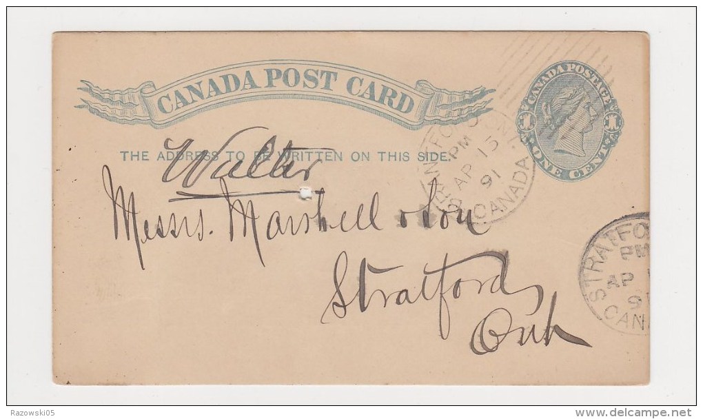FRANCE. TIMBRE. ENTIER POSTAL. EP. CARTE ......CANADA - 1860-1899 Reinado De Victoria