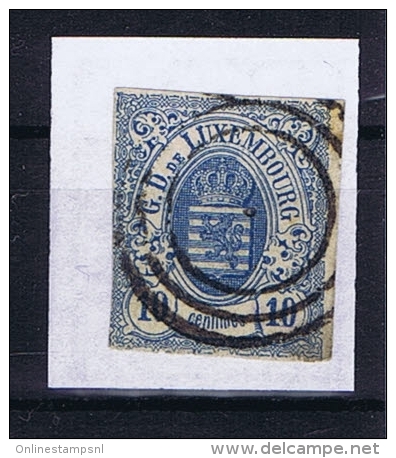 Luxembourg: 1859 Mi.nr. 6a, Yv 6b Used/obl , Signed/signiert/ Approvato - 1859-1880 Wapenschild