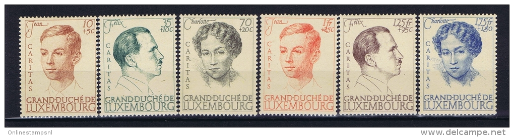 Luxembourg:  Mi.nr. 333 - 338, Yv 325 - 329  1939  MH/* - Unused Stamps