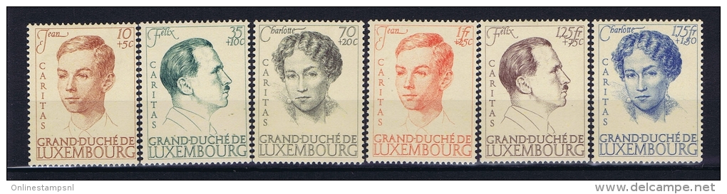 Luxembourg:  Mi.nr. 333 - 338, Yv 325 - 329  1939  MH/* - Ongebruikt