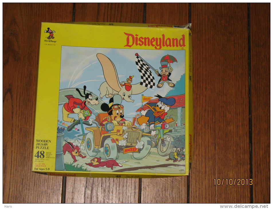 Puzzle Disneyland 1 - 48 Pièces En Bois 285 X 285 Mm - Mickey Mousse Et Ses Amis - Walt Disney Productions - Puzzles