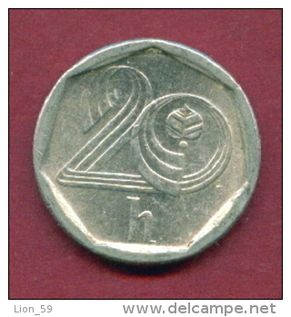 F2613 / - 20 Haleru - 1995 - Czech Republic Tschecherei République Tchèque - Coins Munzen Monnaies Monete - Czech Republic