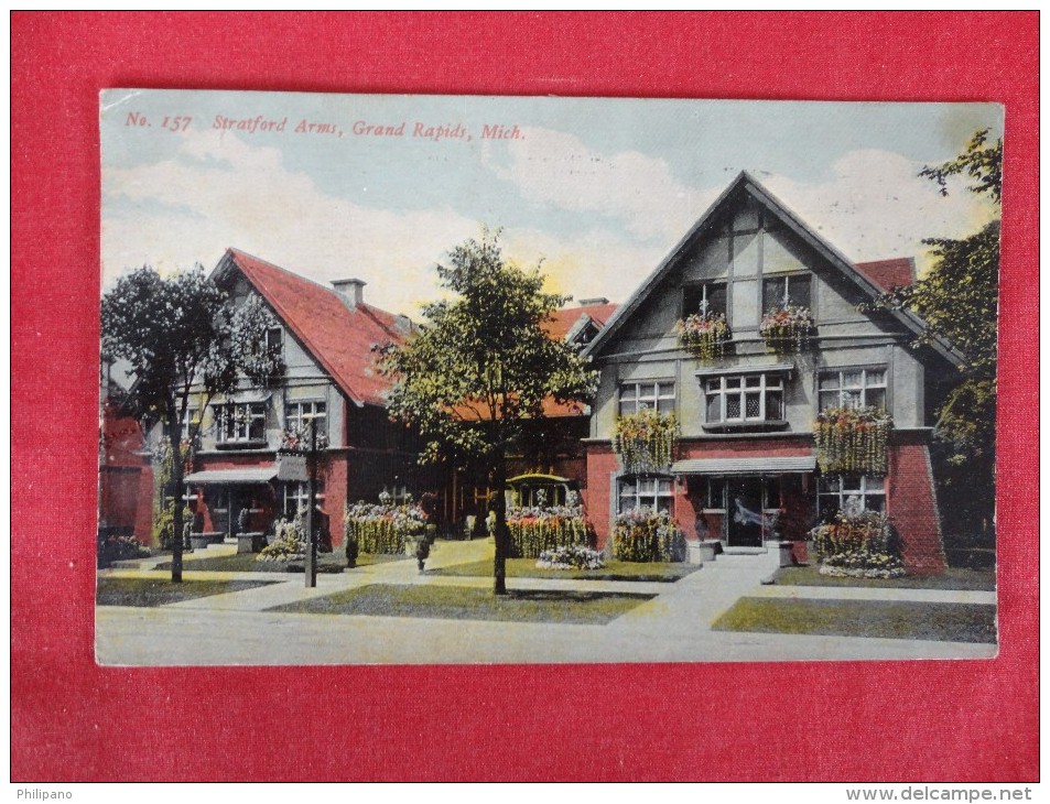 Michigan > Grand Rapids  Stratford Arms    1912 Cancel   Ref 1270 - Grand Rapids