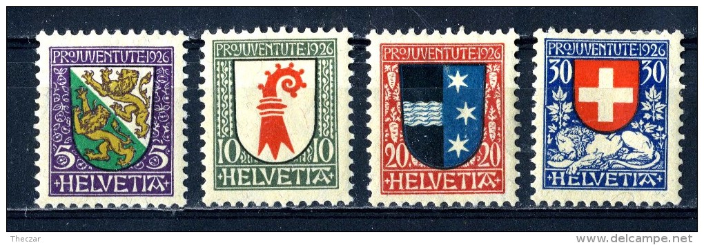 1909 Switzerland  Michel #218-21  M*  Scott #B37-40   ~Offers Always Welcome!~ - Neufs