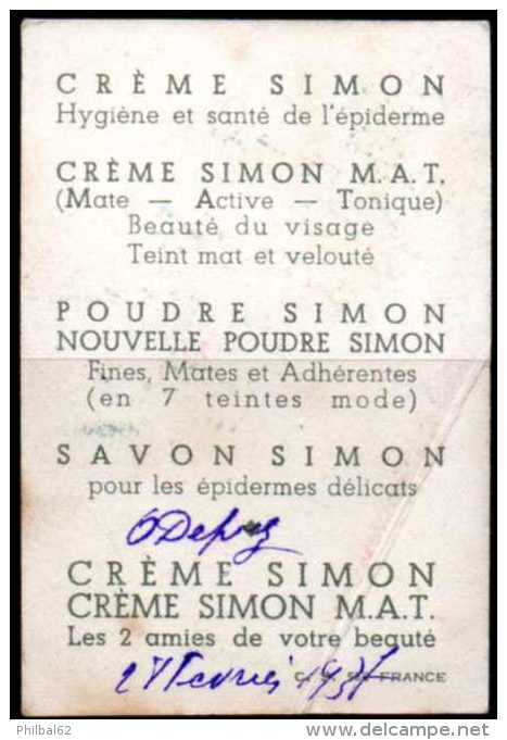 Carte Publicitaire Pour La Crème Simon M.A.T. - Produits De Beauté