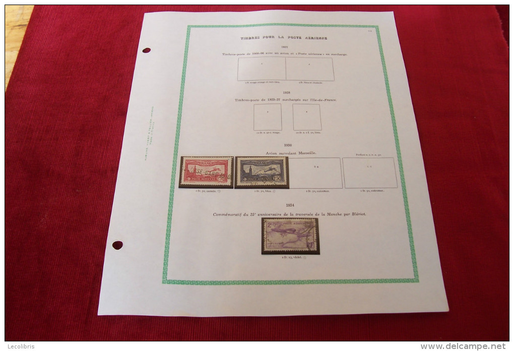 LOT DE FRANCE ° AVIATION SUR PAGE DE  CLASSEUR - Sonstige & Ohne Zuordnung