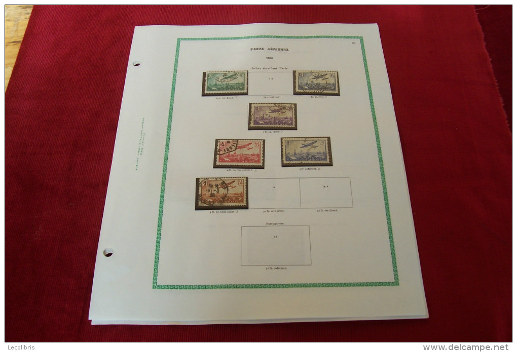 LOT DE FRANCE ° AVIATION SUR PAGE DE  CLASSEUR - Autres & Non Classés