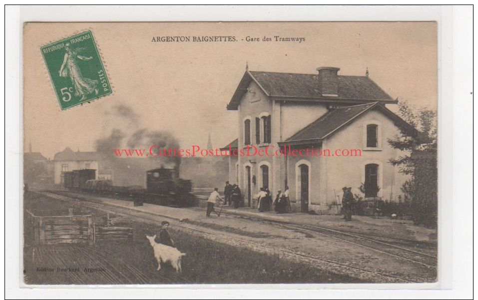 ARGENTON BAIGNETTES : La Gare Du Tramway - Très Bon état - Autres & Non Classés