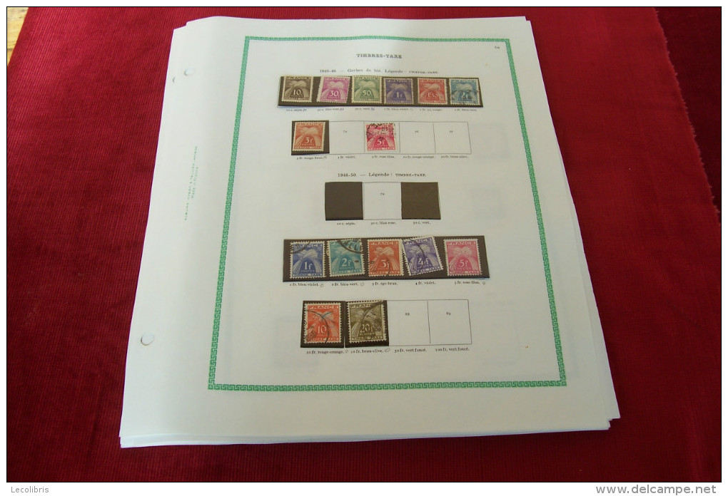 LOT DE FRANCE ° PAGE DE  CLASSEUR  AVEC TIMBRES