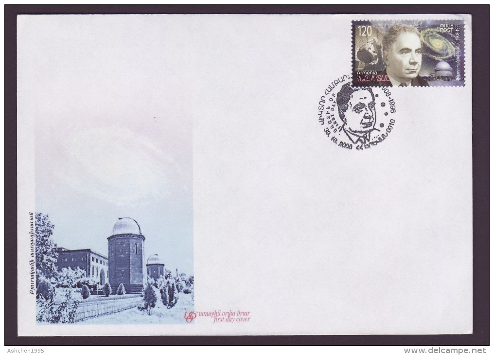 Armenia 2008, Birth Centenary Of Ambartsumyan, Space, Astronomer  - FDC - Asie