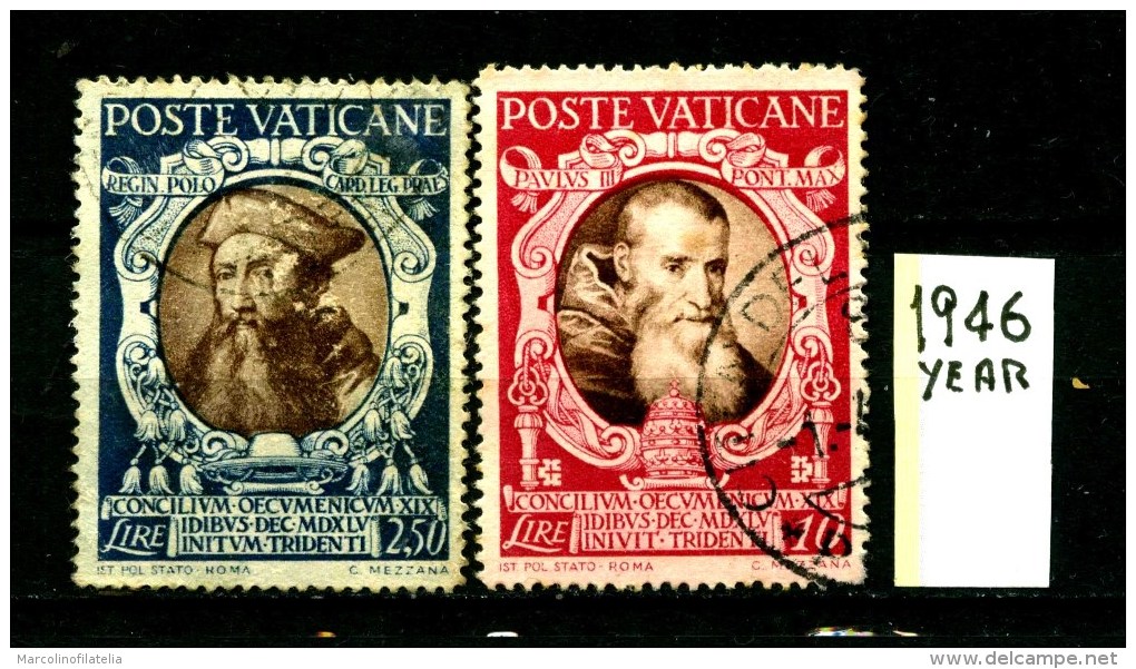 VATICANO - CONCILIO DI TRENTO -  Year 1946 - Viaggiati - Traveled -voyagè -gereist. - Usati