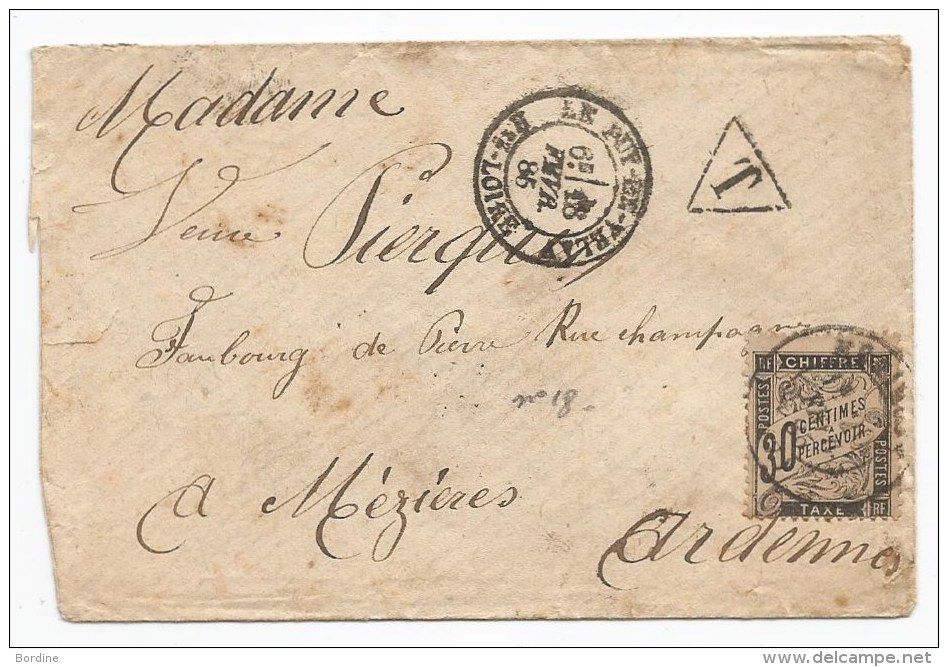 - Lettre - BOUCHES DU RHONE - MARSEILLE - PC.1896 S/TPND N°14 Ad + Càd T.15 + Cachet Rouge - 1856 VOIR - 1853-1860 Napoleon III