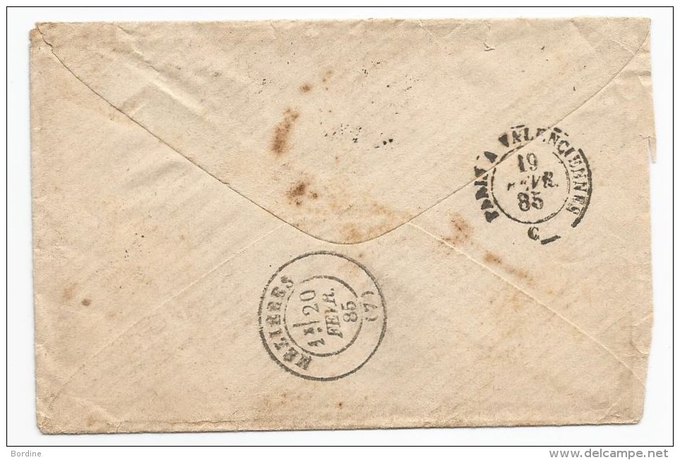 - Lettre - BOUCHES DU RHONE - MARSEILLE - PC.1896 S/TPND N°14 Ad + Càd T.15 + Cachet Rouge - 1856 VOIR - 1853-1860 Napoleon III