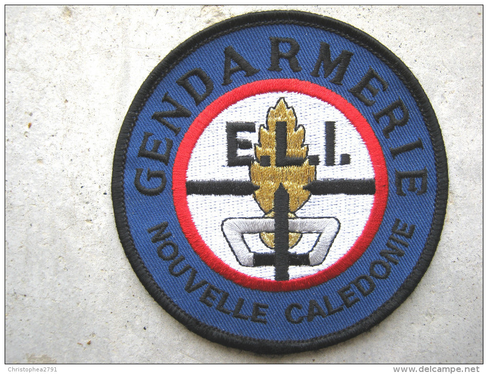 RARE INSIGNE TISSUS PATCH GENDARMERIE NATIONALE ELI ELEMENT LEGER INTERVENTION NOUVELLE CALEDONIE ETAT EXCELLENT - Police