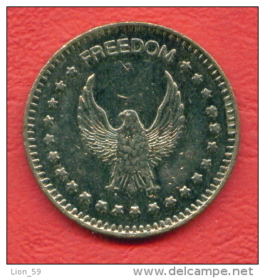 F2411 / - NO CASH VALUE - FREEDOM - CASINO - 25 Mm - Jeton Token  Gettone  - USA United States - Casino