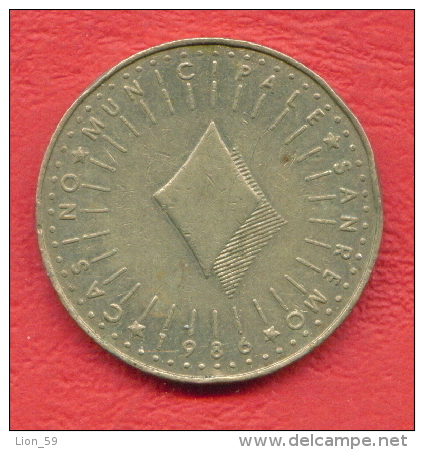 F2427 / - Casino Municipale Di Sanremo  -  29 Mm - Jeton Token  Gettone - San Remo Italia Italy Italie Italien Italie - Casino