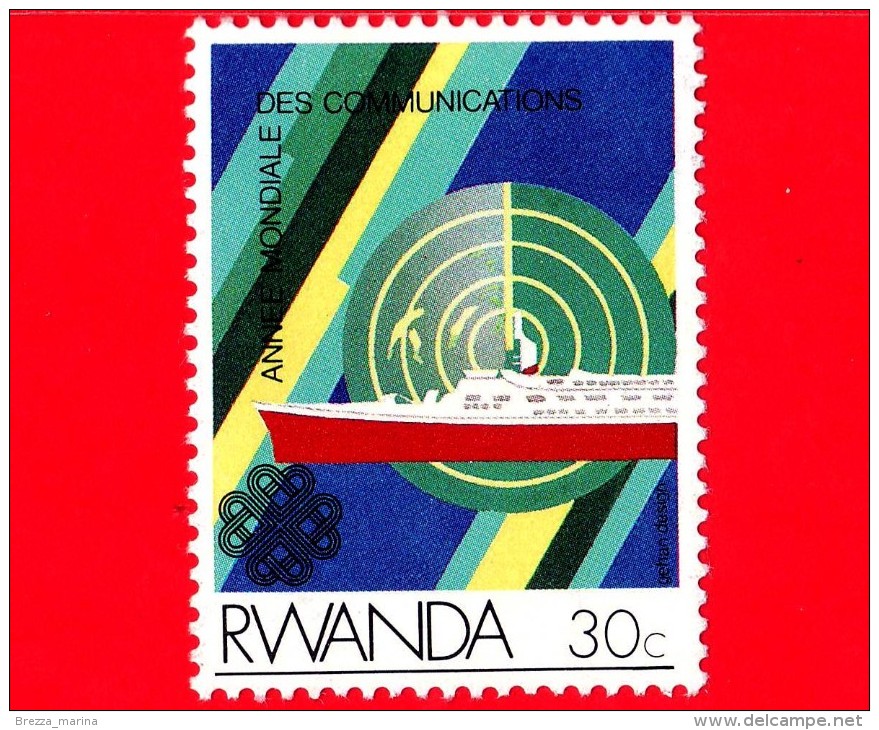 RWANDA  - 1984 - Anno Mondiale Delle Comunicazioni - Nave - Ship - Radar - 30 - Nuovi