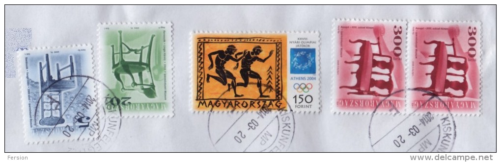 2004 Hungary - Summer Olympic Games - Athens - Registered Letter / Cover - Avis De Reception - Summer 2004: Athens