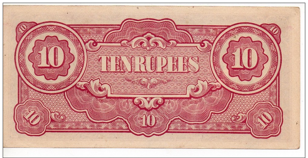Banconota Birmania 10 Rupie SPL Occupazione Giapponese - 1942-1944 - Somalia