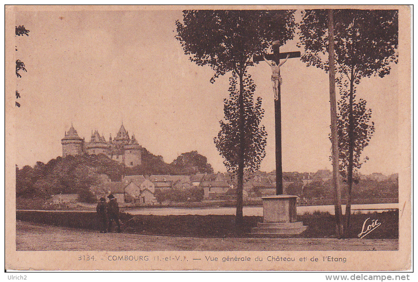 CPA Combourg - Vue Générale Du Château Et De L'Etang (2593) - Combourg