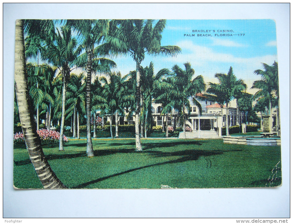 US: Florida Palm Beach - Bradley's Casino - 1946 Used - Palm Beach