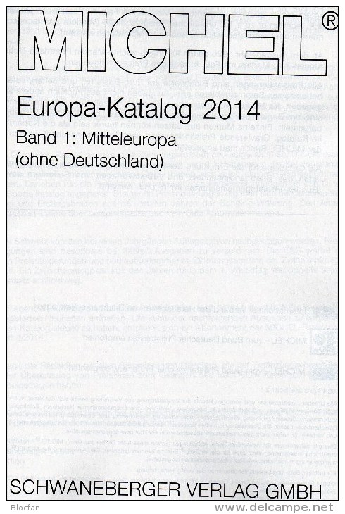 Mitteleuropa Band 1 MICHEL Katalog 2014 Neu 62€ Europa Mit Austria Schweiz UNO Wien CZ CSR Ungarn Liechtenstein Slowakei - Livres & Logiciels