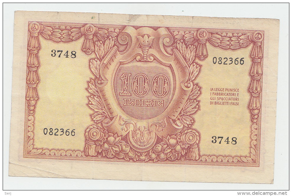 ITALY 100 Lire 1951 "F+" P 92b 92 B - 100 Liras